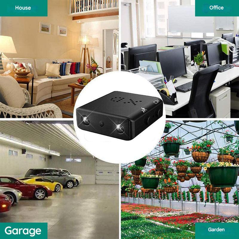 Mini caméra HD – Enregistrement compact 1080P, activation par mouvement et mode nuit