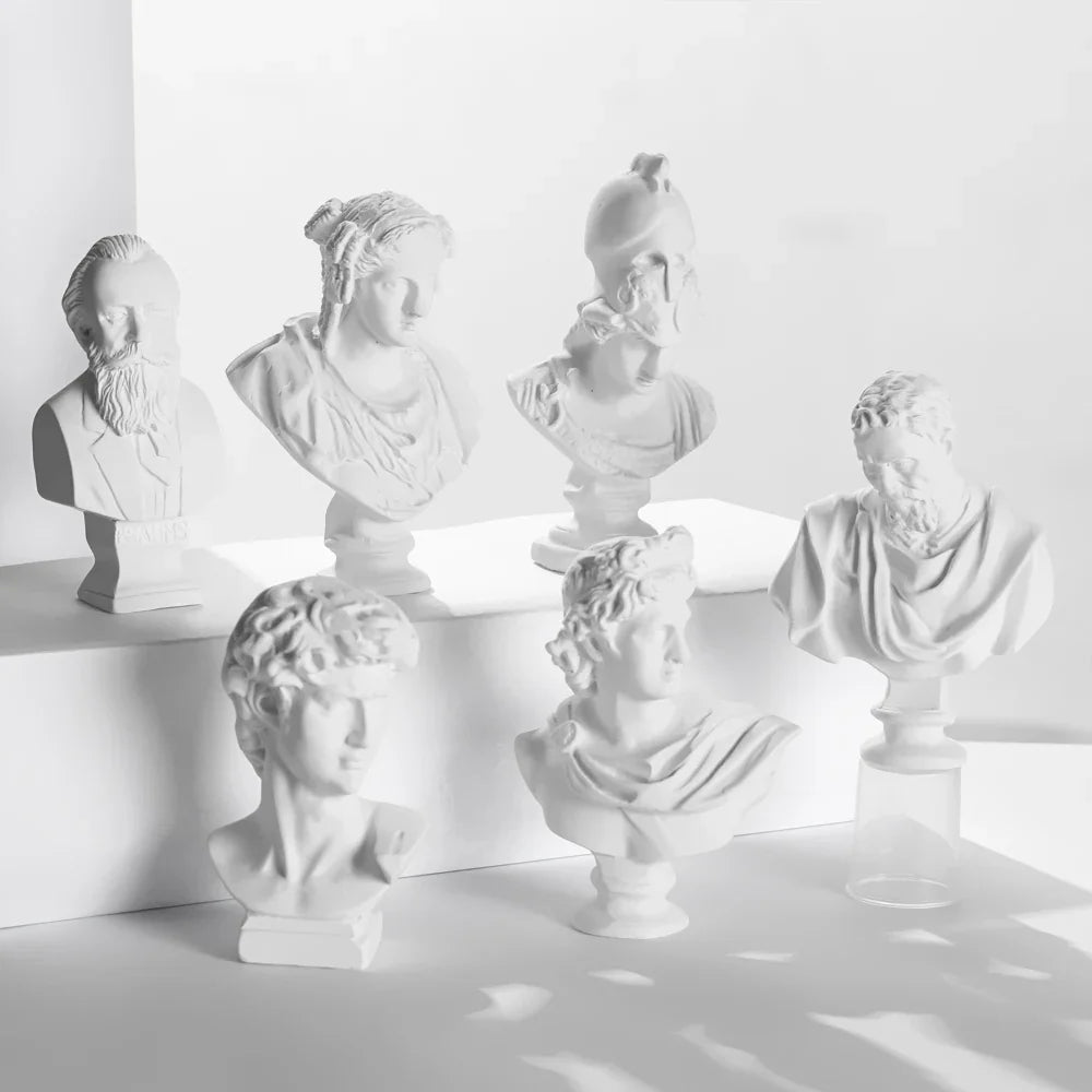 Mini Gipsbuste Portretten 5,5-7 cm voor Tekenpraktijk en Decoratie 1
