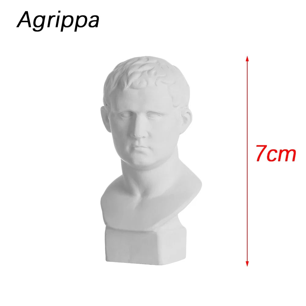 Mini Gipsbuste Portretten 5,5-7 cm voor Tekenpraktijk en Decoratie 17