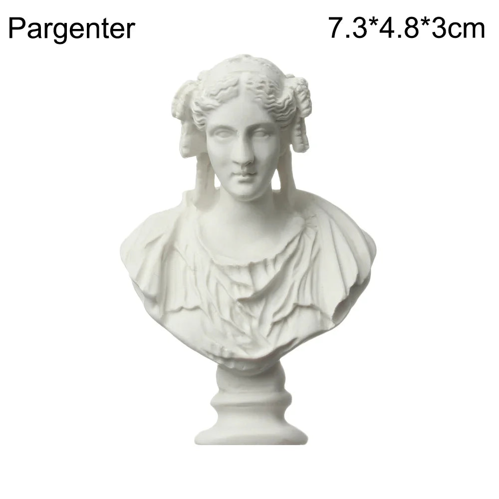 Mini Gipsbuste Portretten 5,5-7 cm voor Tekenpraktijk en Decoratie 26