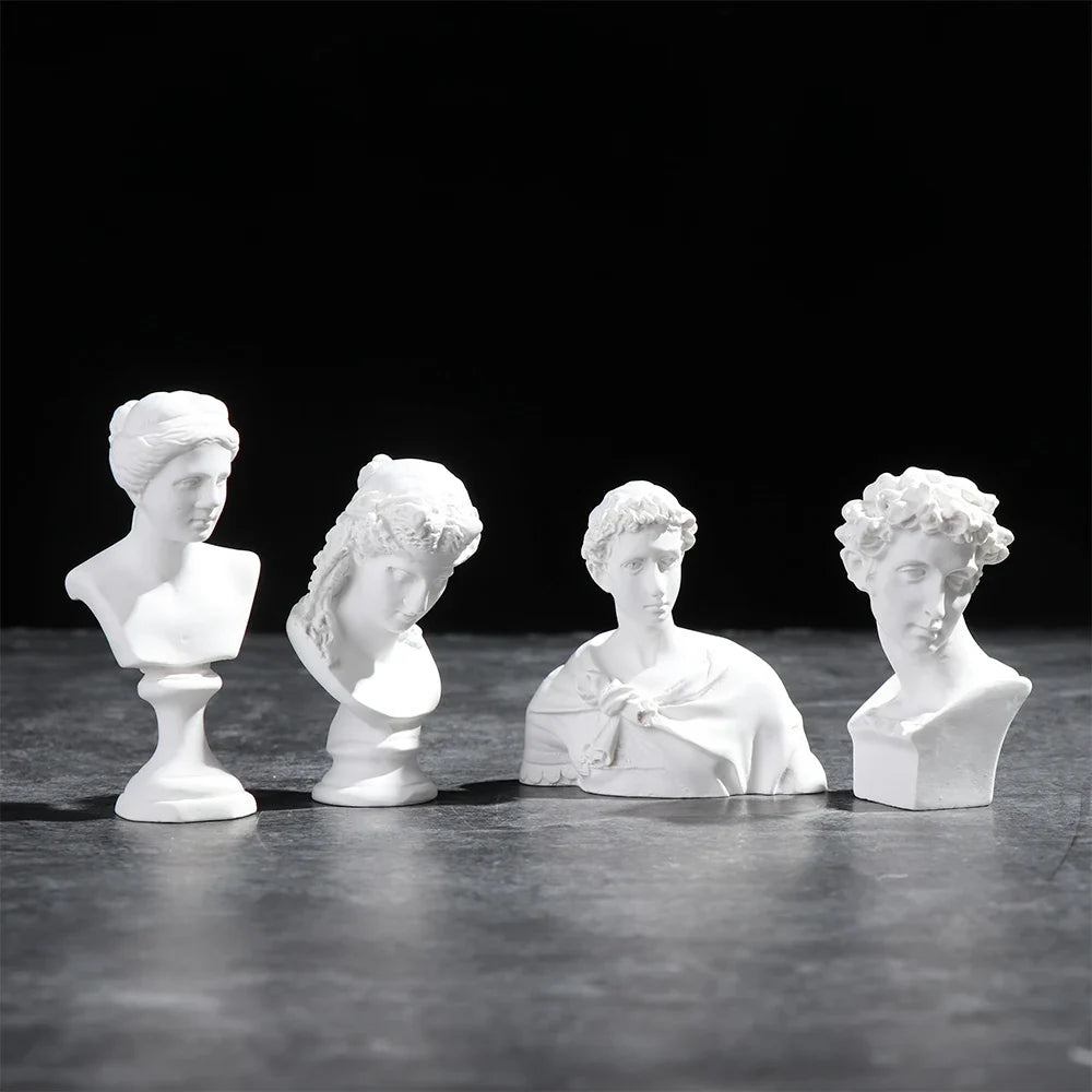 Mini Gipsbuste Portretten 5,5-7 cm voor Tekenpraktijk en Decoratie 4