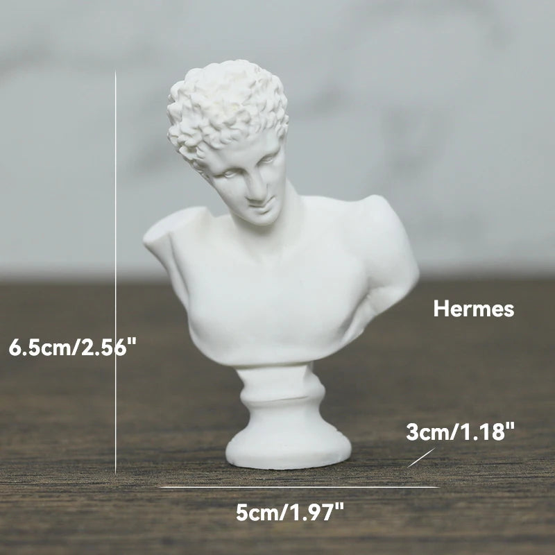 Miniaturbüste der griechischen Mythologie – Hermes-Büste als Dekorationsgeschenk 16