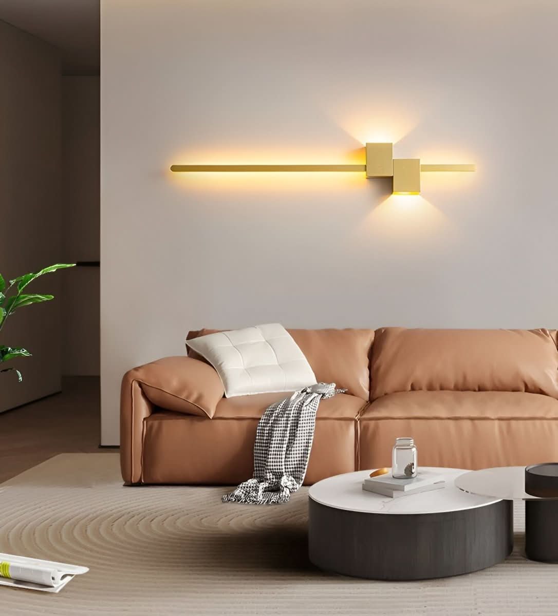 Applique murale LED – Design linéaire minimaliste, lumière douce indirecte et structure métallique moderne