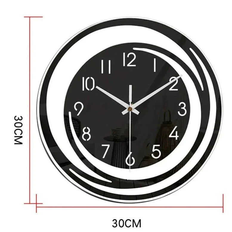 Modern Black Wall Clock in Acrylic - ScandiTime 7
