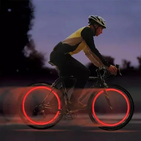 Motion-Activated LED Bike Valve Lights for Enhanced Safety Visibility, Set of 2 8