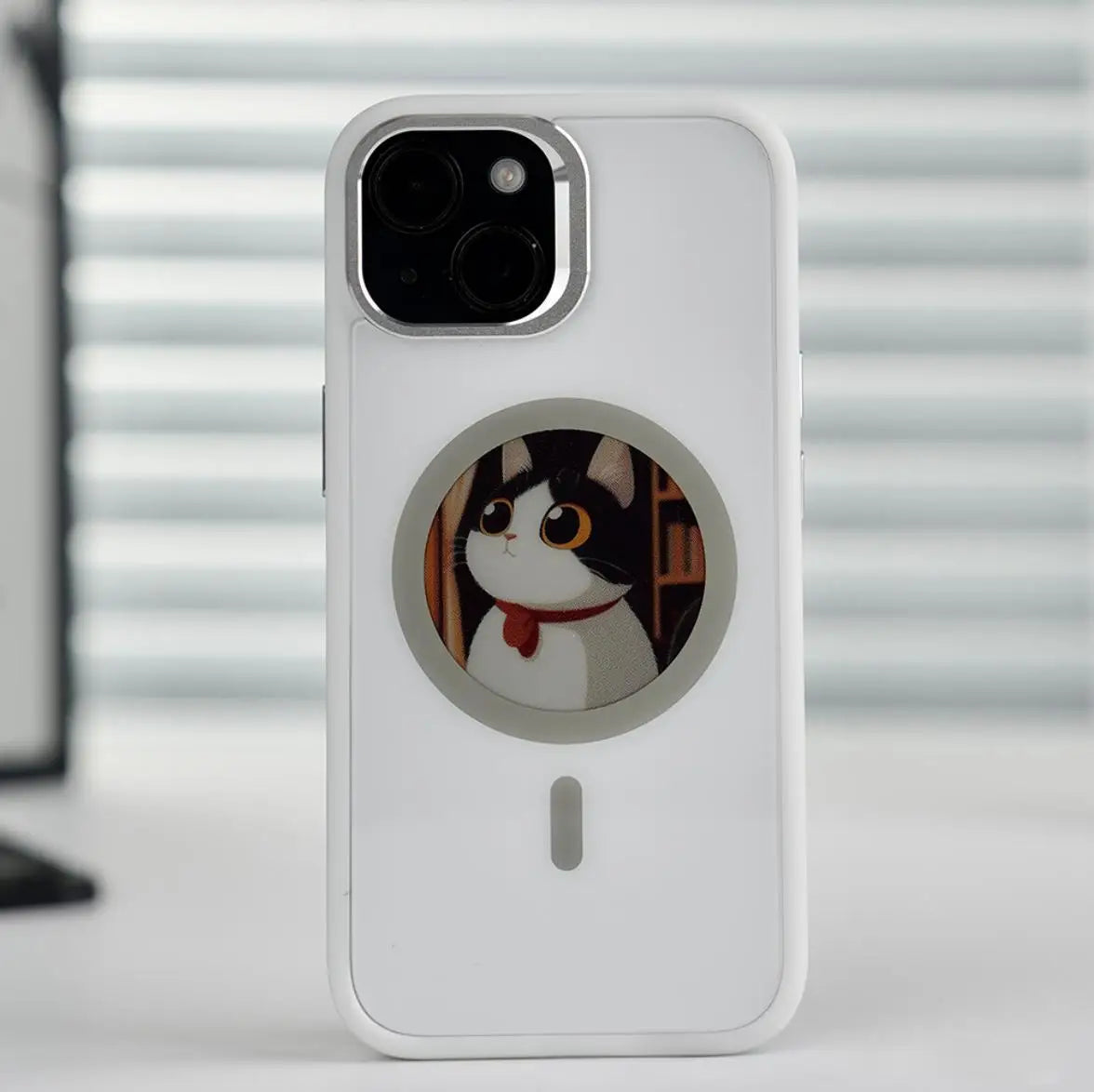 NFC E-Ink Round Display Case for iPhone 13-17 Pro Max 7