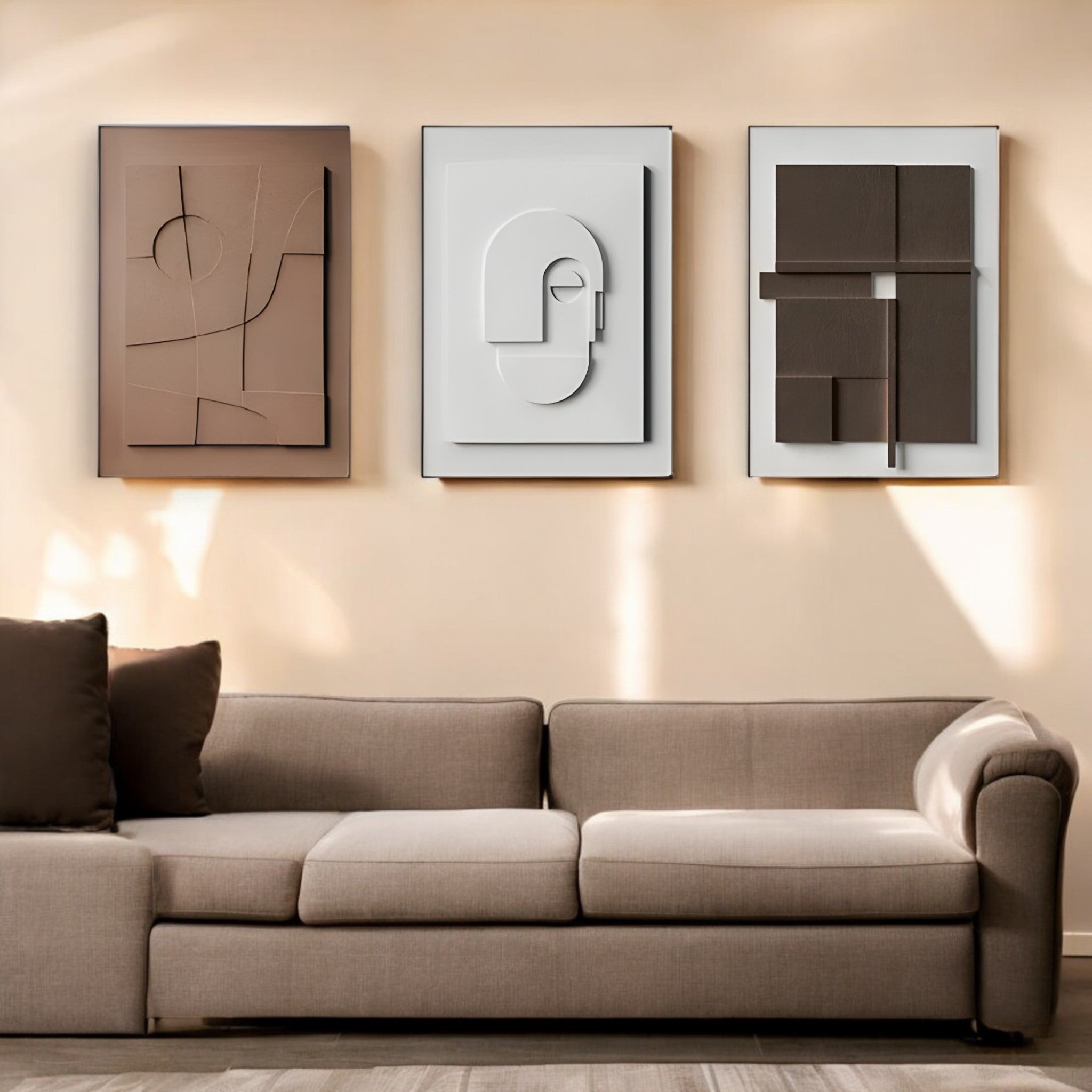 Affiche d'art abstrait – Impression moderne sur toile avec design décoratif minimaliste