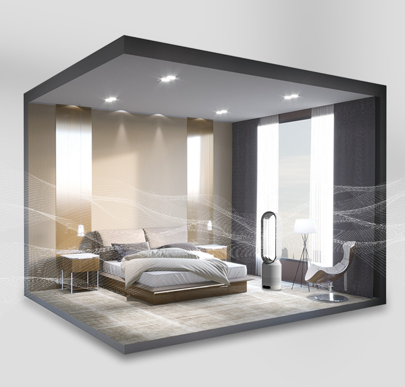 Climatiseur sans pales – Ventilateur 3-en-1 avec purificateur d'air, oscillation et commande tactile