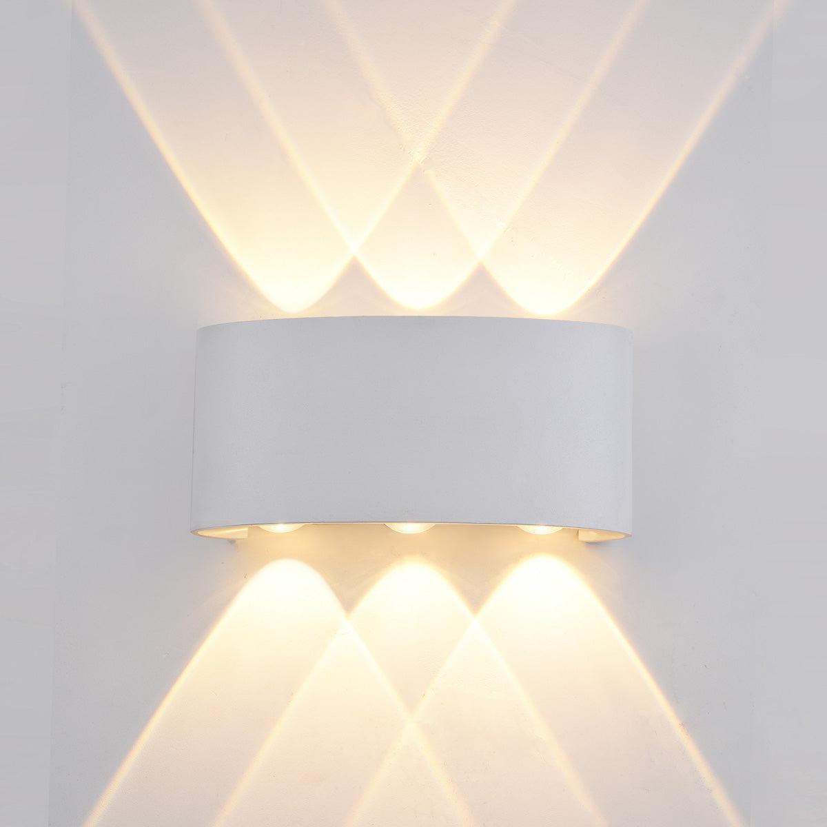 Ortelo – 6W LED Væglampe 17cm Hvid Aluminium Finish