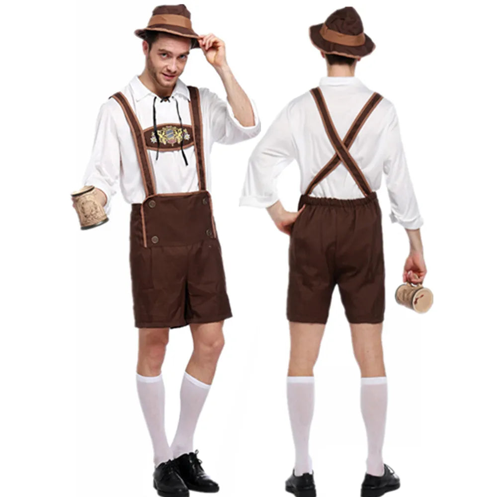 Tevako Oktoberfest Lederhosen en Hoed Kostuum Outfit