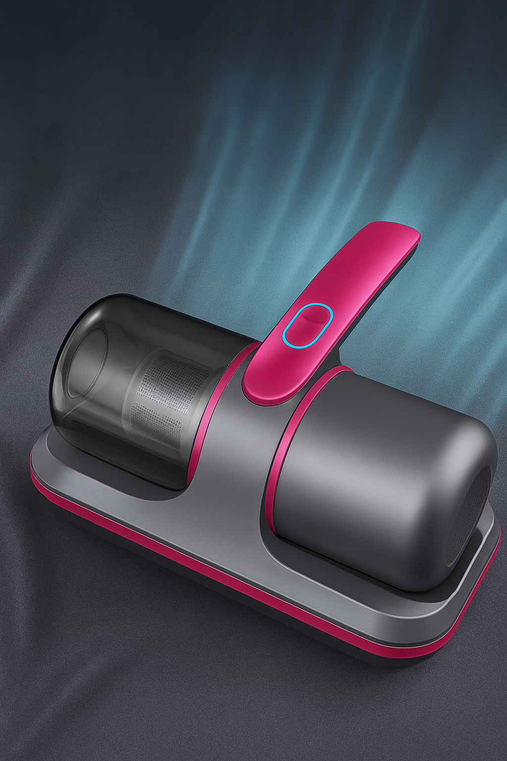 Aspirateur à main sans fil – Puissance d'aspiration de 12 kPa, fonction lumière UV et fonctionnement silencieux pour le nettoyage des tissus