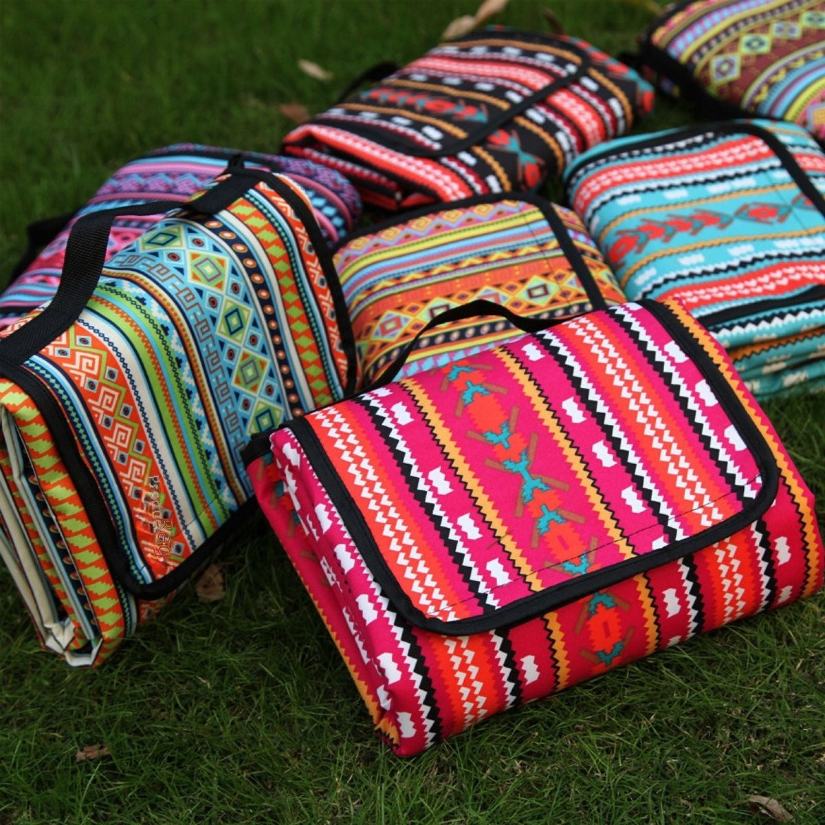 Outdoor deken – Waterdichte picknickdeken met etnisch design voor kamperen en uitstapjes. 2