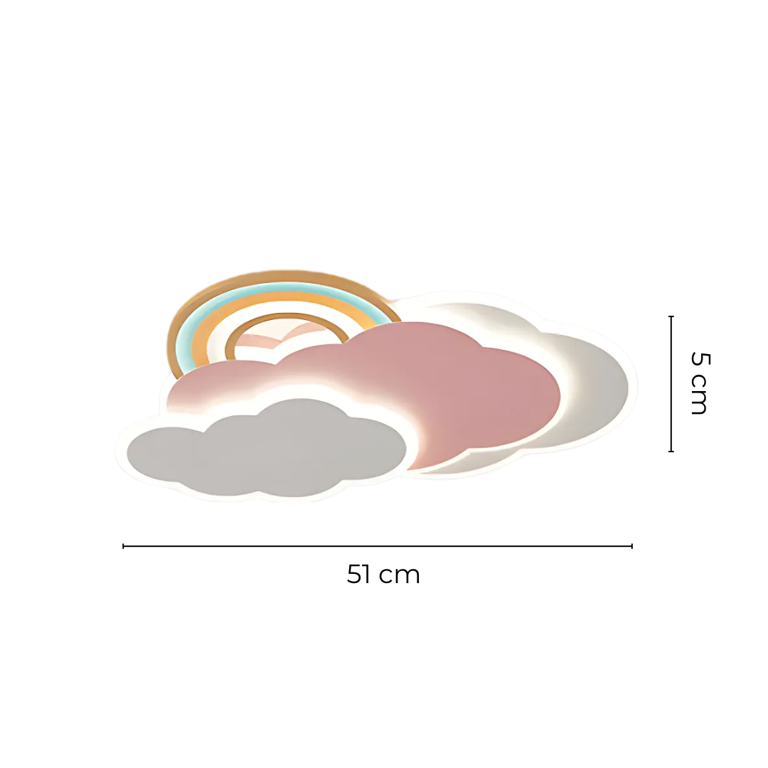 PinkyGlow – LED Loftlampe med Regnbueeffekt til Børneværelse