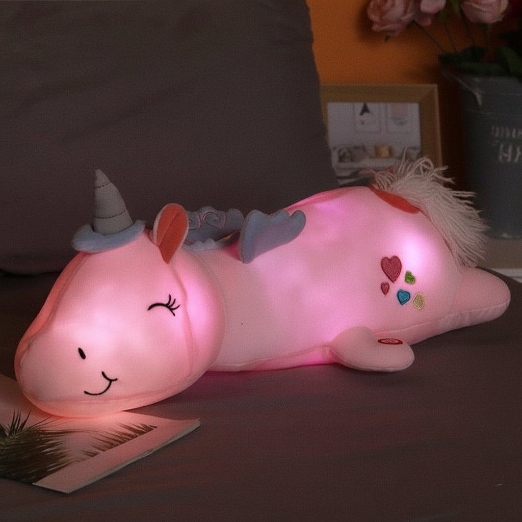 Plush Toy Light Up Unicorn Soft LED Night Light Stuffed Animal 0