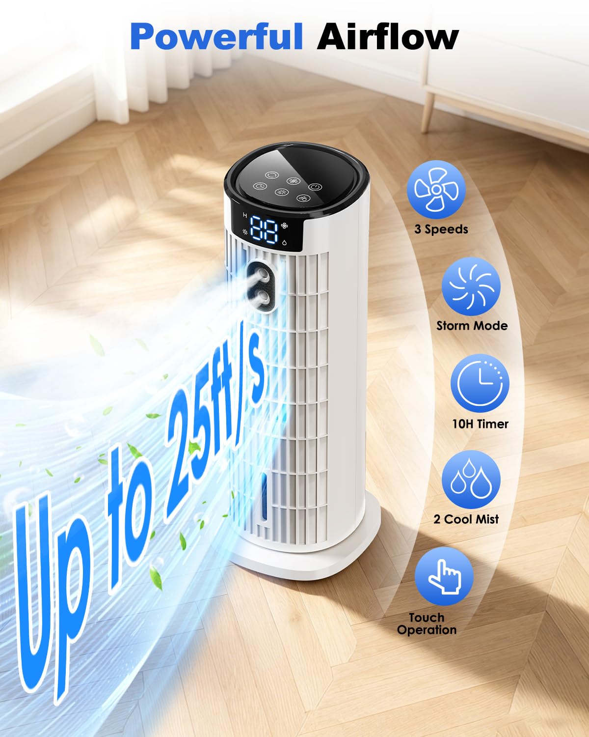 Portable 4-in-1 Room Cooler with Remote Control and Timer 4
