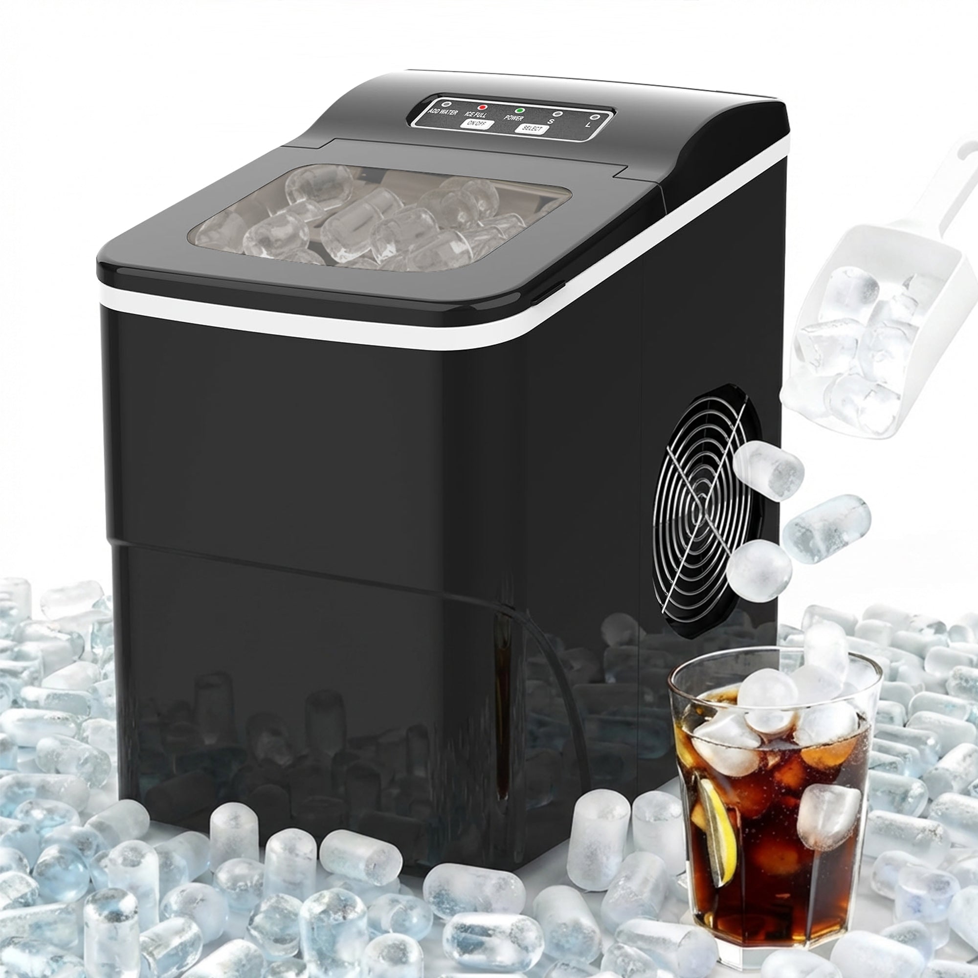 Portable Countertop Ice Maker Machine - 2.2L Capacity, Dual Ice Sizes, LED Display 1