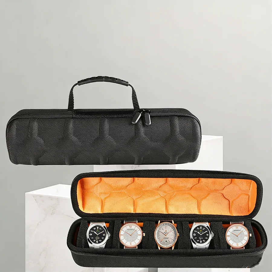 Portable Watch Box for Men - Travel Case Organizer with Anti-Move Storage 1