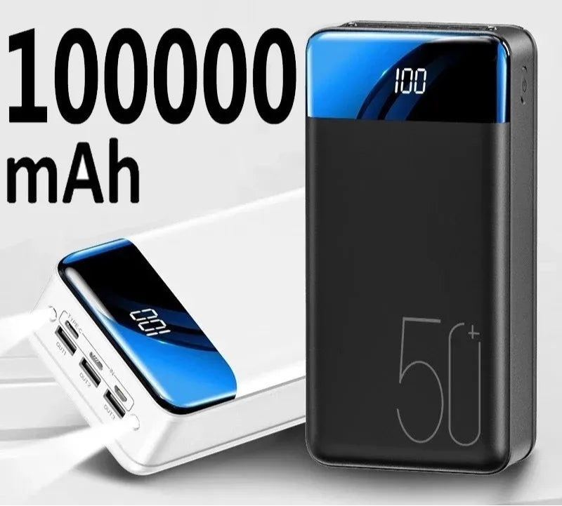 Ultra Power Bank – Capacité 50 000 mAh, Charge Rapide & Multiples Sorties USB pour Usage Prolongé