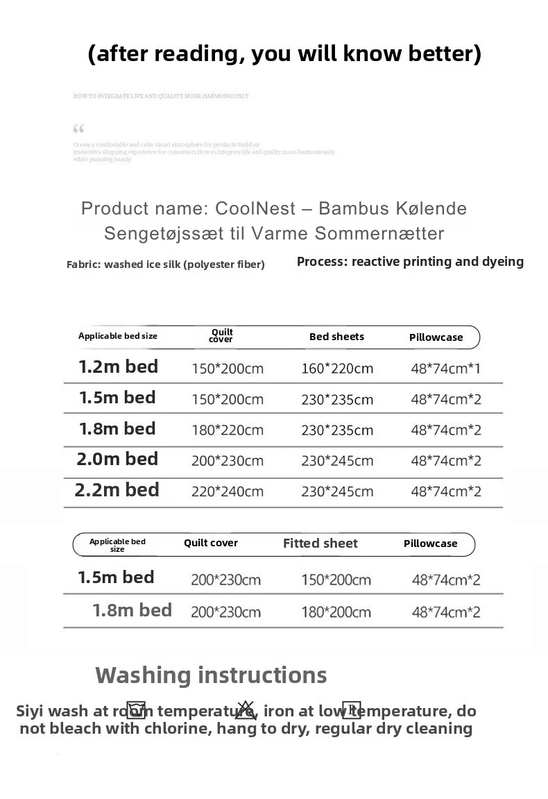 CoolNest – Bambus Kølende Sengetøjssæt til Varme Sommernætter