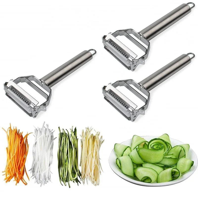 Vegetable peeler with julienne blade