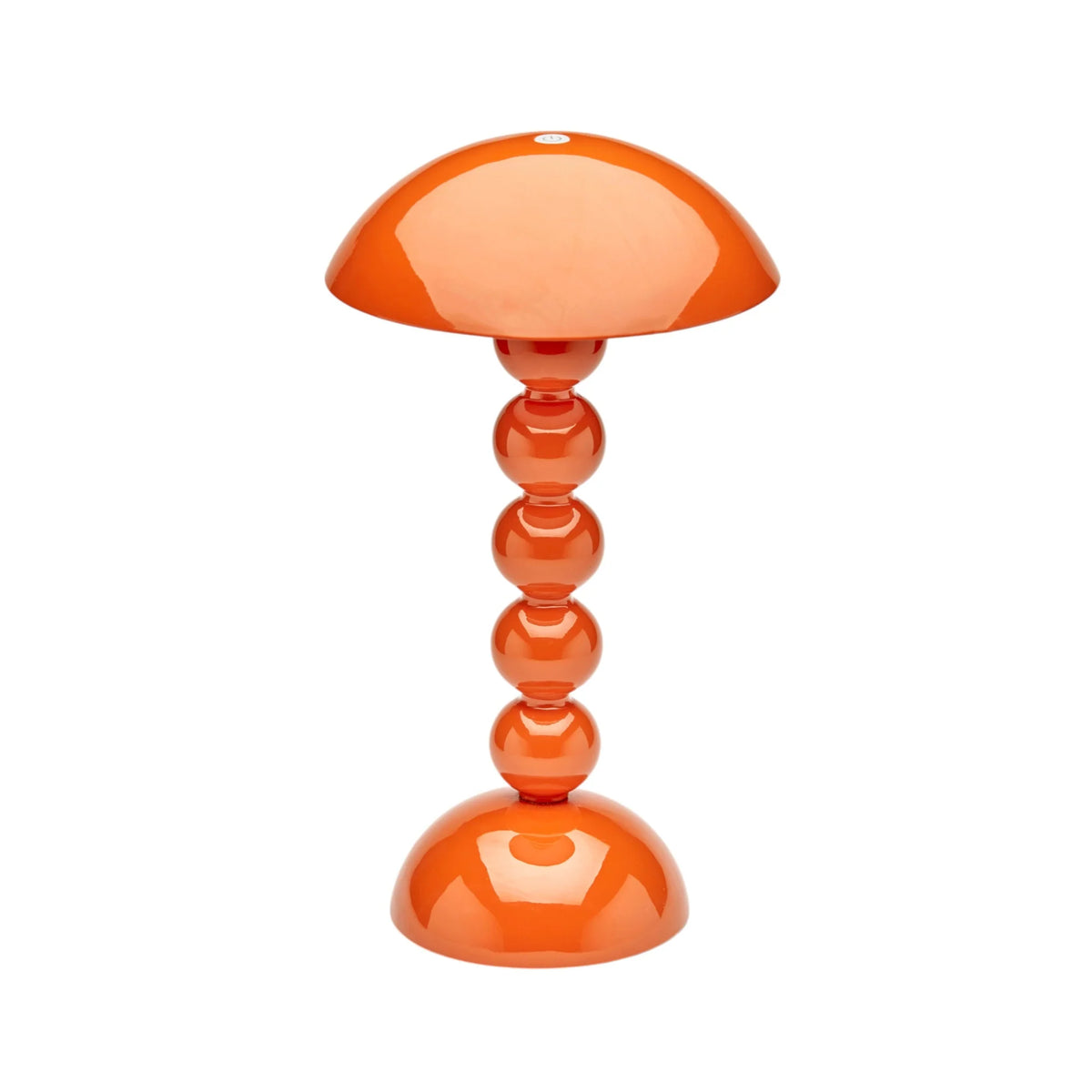Rechargeable LED Lamp - Adjustable Brightness, Orange Bobbin Design, Glossy Finish 0