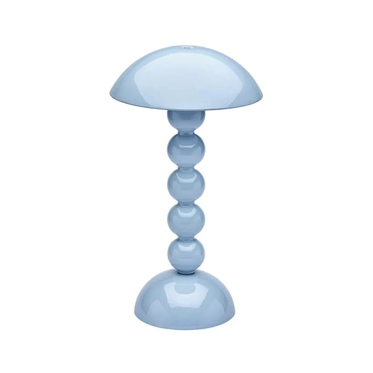 Rechargeable LED Lamp - Bobbin Design with Adjustable Brightness, Pale Denim Finish 0