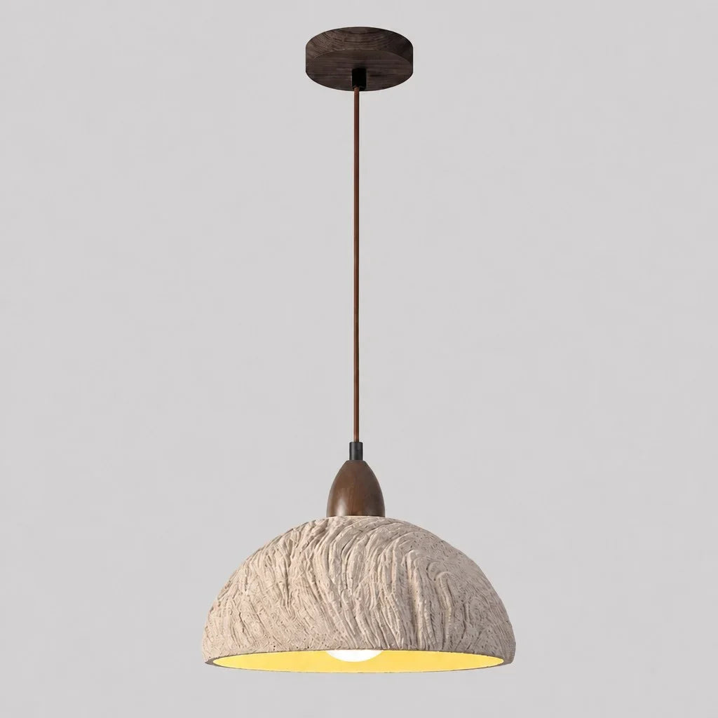 Riven Wabi-Sabi Travertine Stone Pendant Light 8
