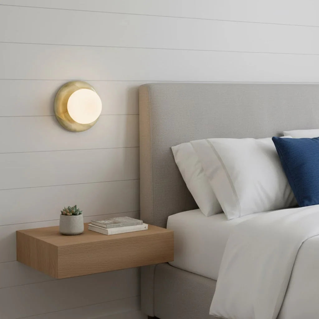 Jade wall lamp
