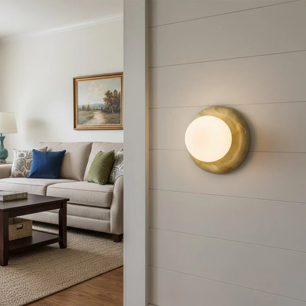 Jade wall lamp