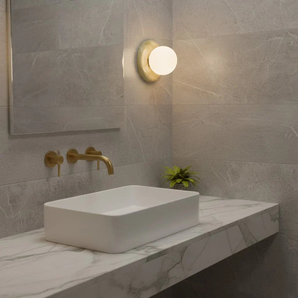 Jade wall lamp