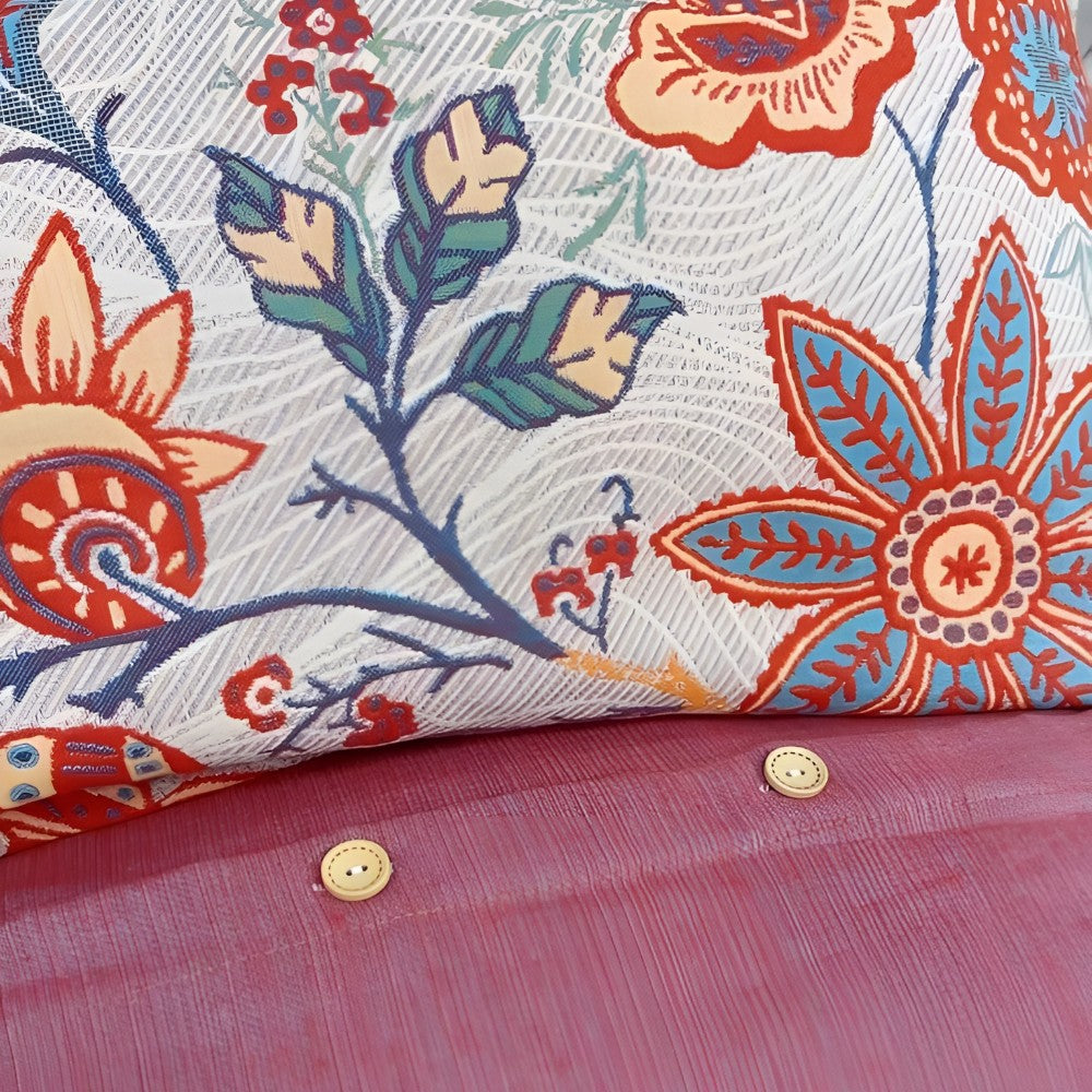 Rustic Floral Boho Pillowcases Set – 100% Cotton, 20x30, 2 Pieces 4