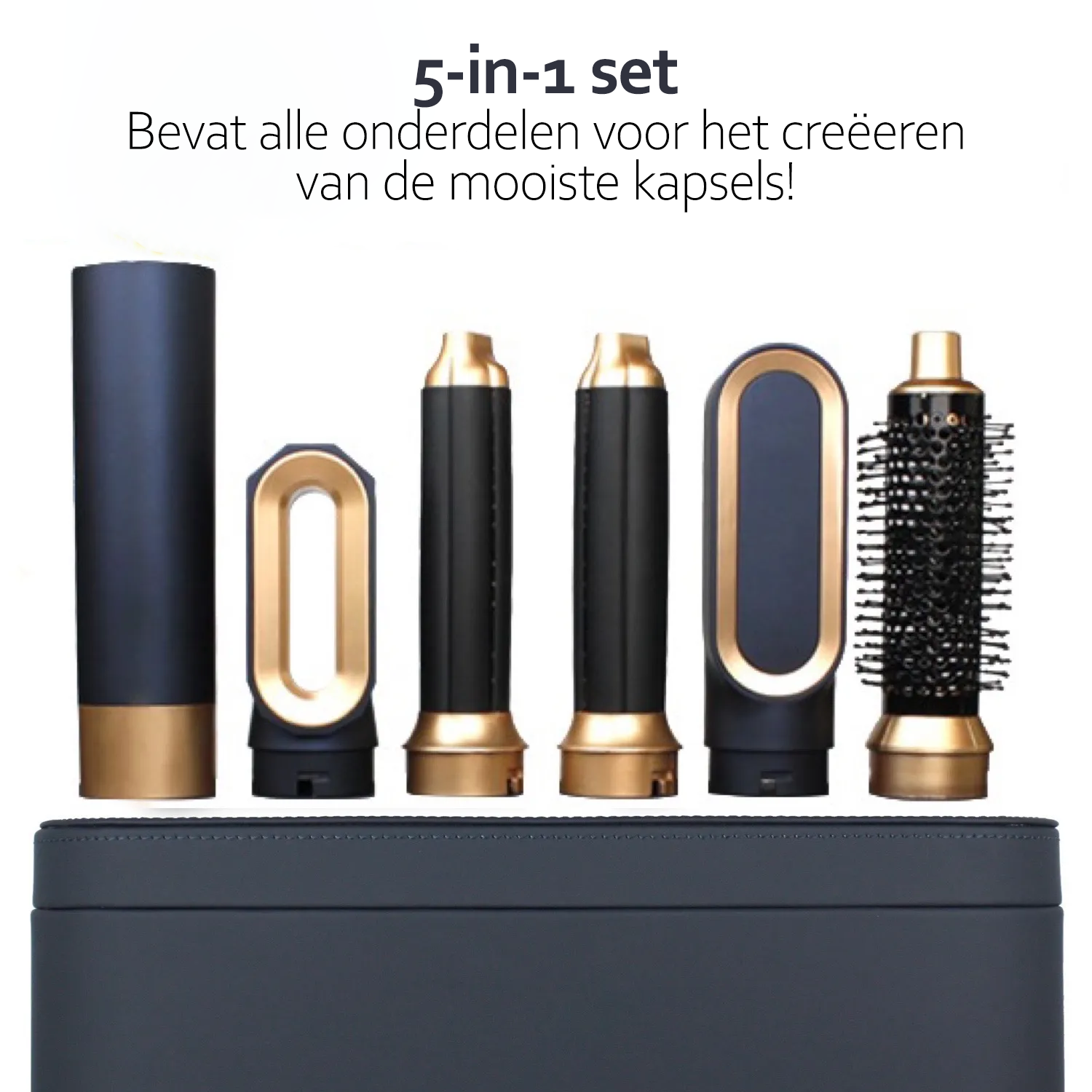 Styler cheveux 5-en-1 – Outil puissant de 1000W avec technologie ionique et accessoires polyvalents