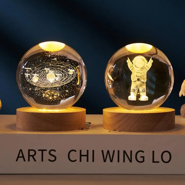 MagicGlow – USB Natbordslampe Kugle med Blødt Stemningslys