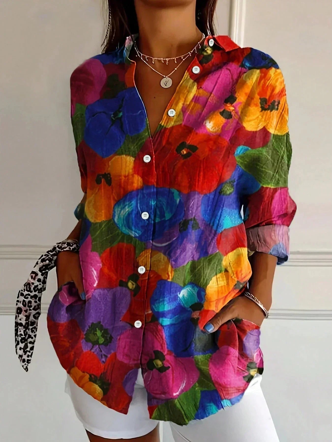 Women’s Printed Blouse | Vibrant Colors, Flattering Comfortable Fit