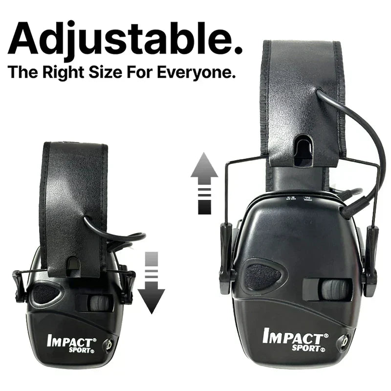 Protection auditive électronique – Réduction du bruit de 23 dB avec microphones doubles et volume réglable