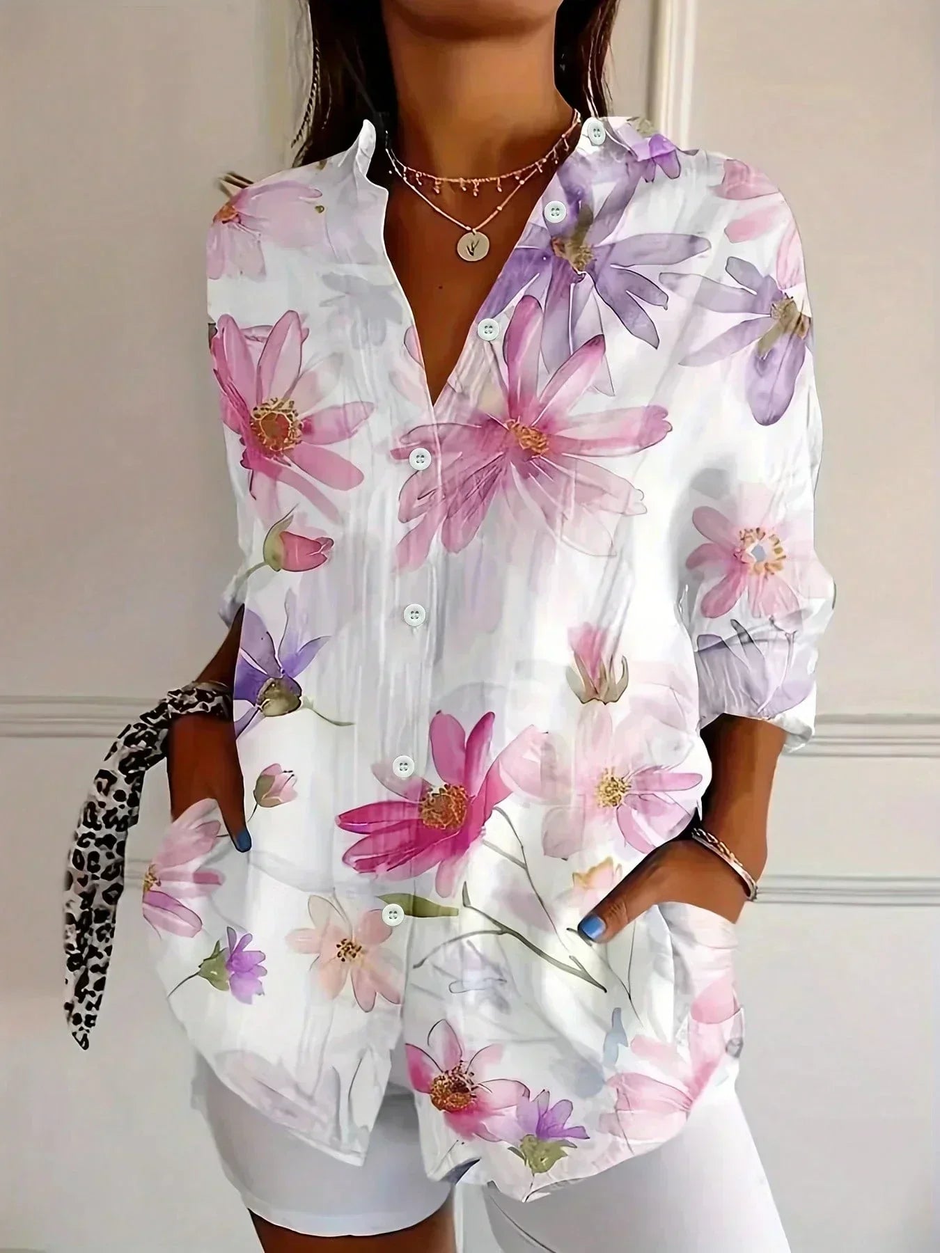 Women’s Printed Blouse | Vibrant Colors, Flattering Comfortable Fit