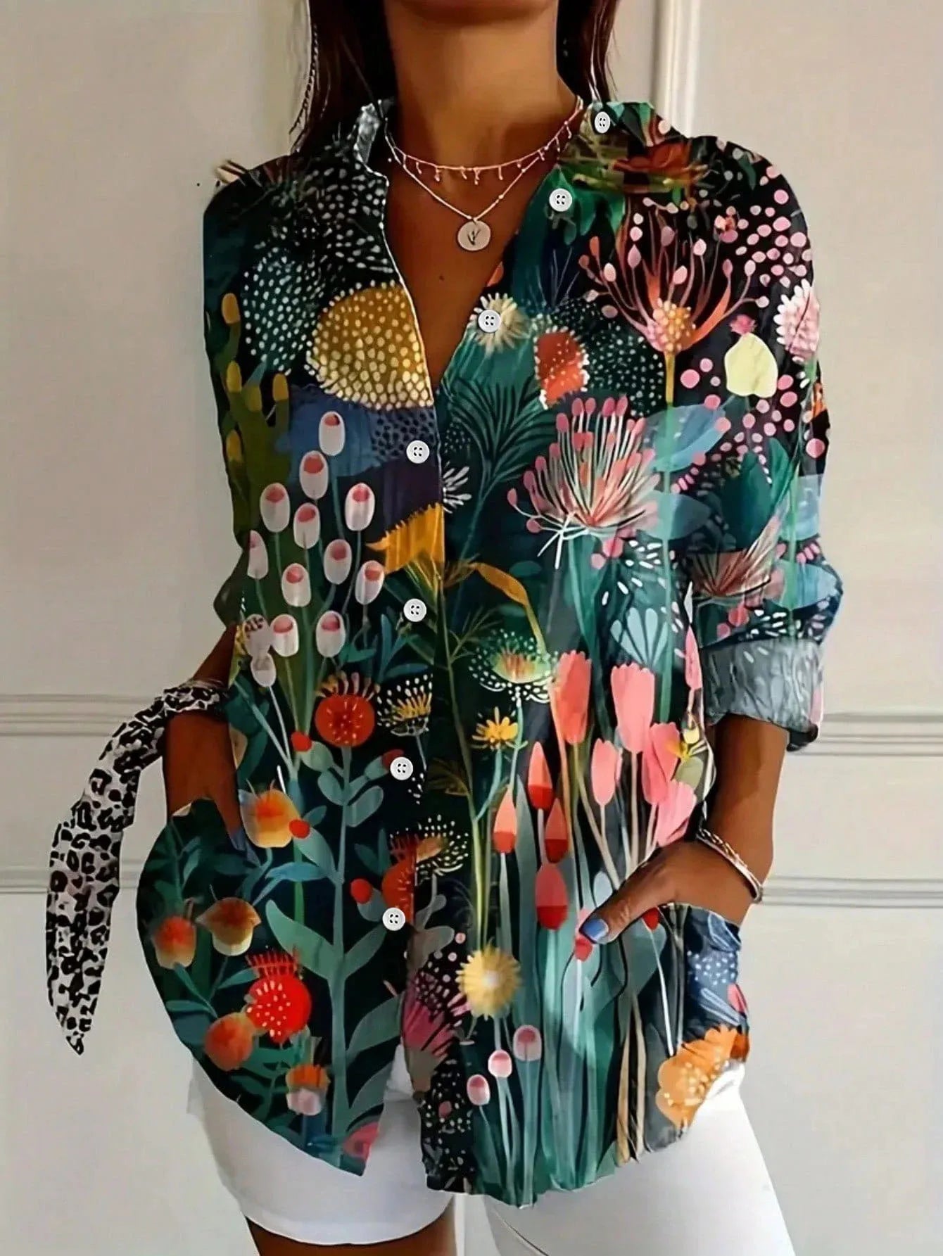 Women’s Printed Blouse | Vibrant Colors, Flattering Comfortable Fit
