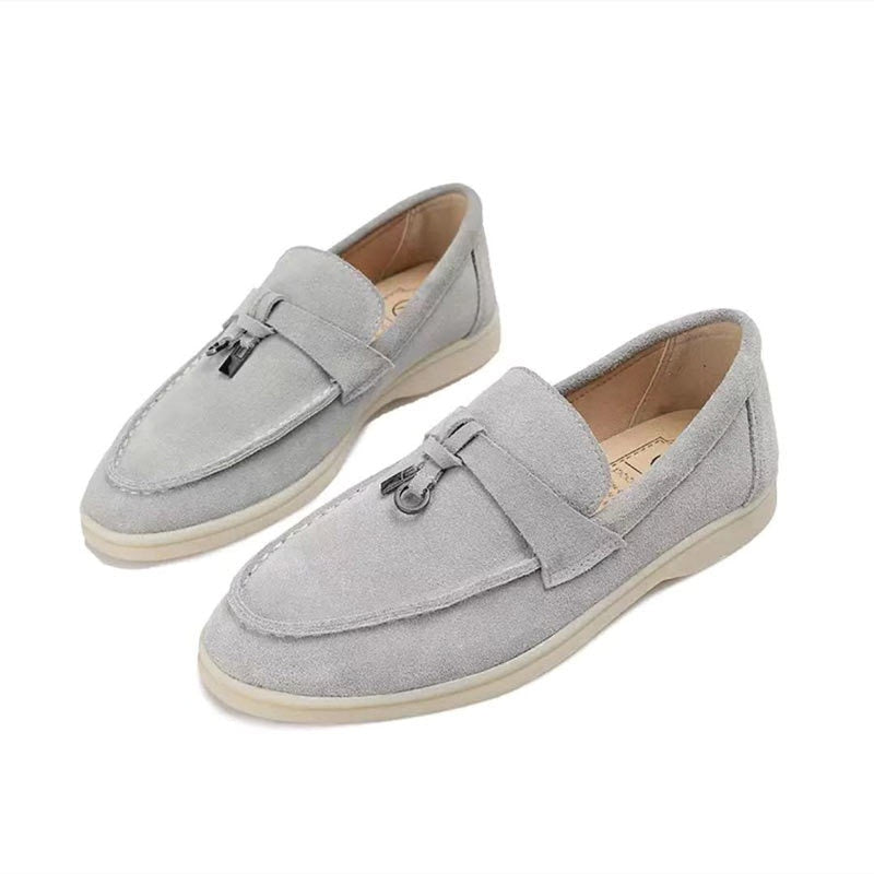 Mocassins en daim Jasmijn avec détail élégant à boucle et confort toute la journée