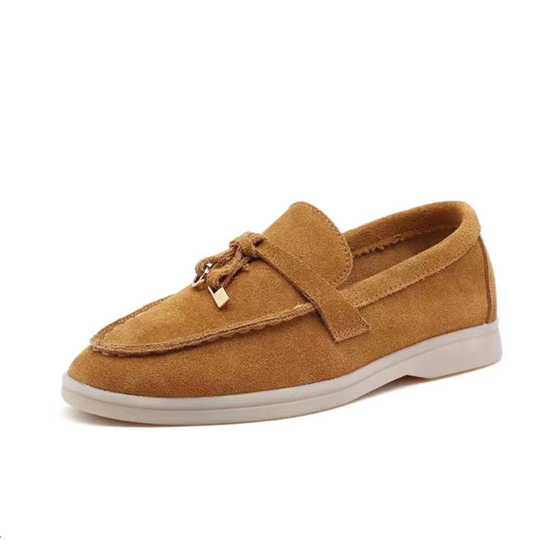 Mocassins en daim Jasmijn avec détail élégant à boucle et confort toute la journée