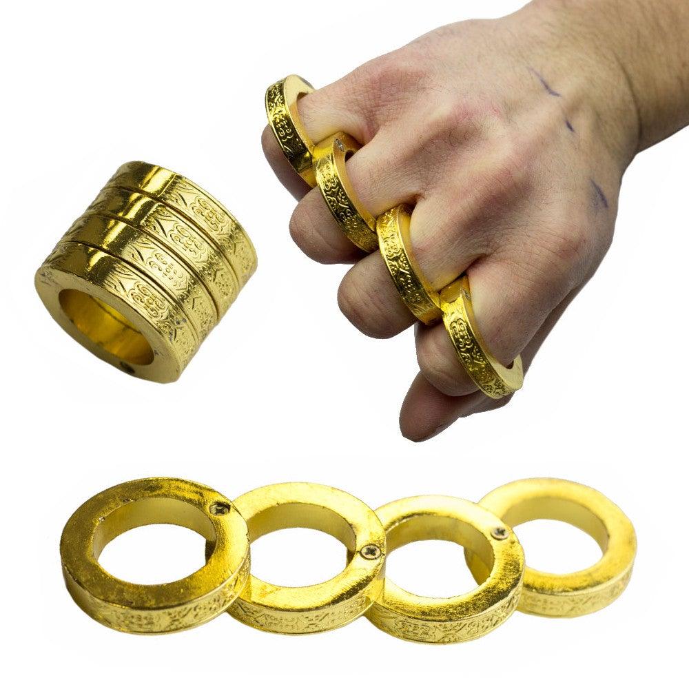 Self Defense Rings Set - Lightweight Zinc Alloy Knuckle Duster for Protection 4