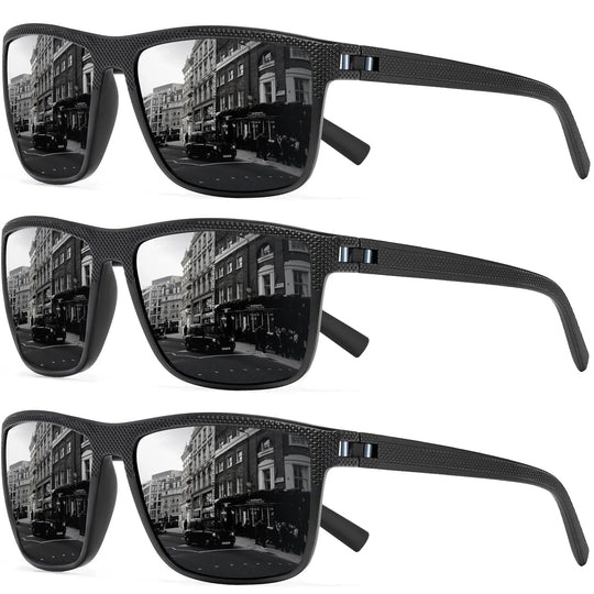 Set aus 3 Polarisierten Sonnenbrillen Damen mit UV-Schutz, Leicht, Stilvolles Design 2