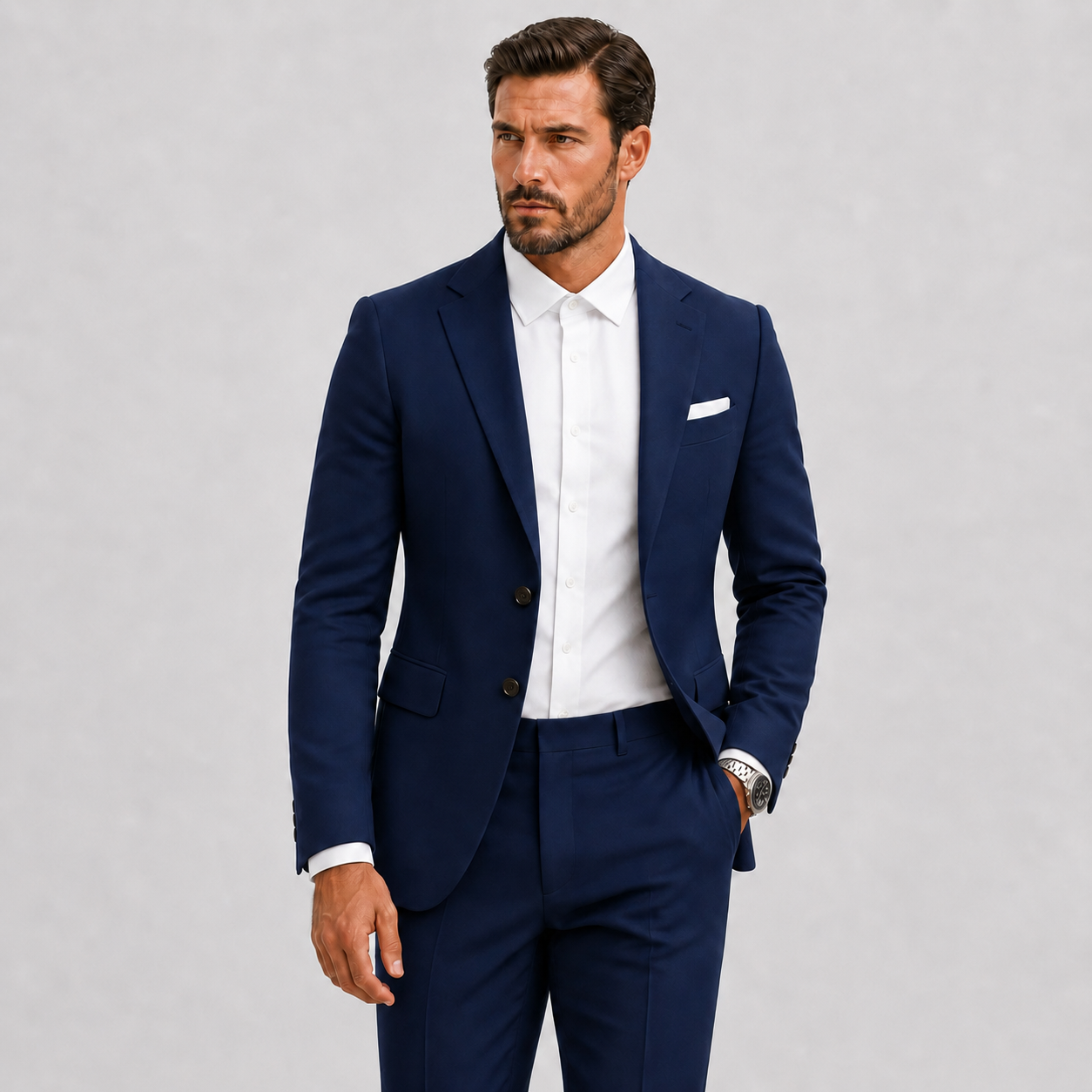 Slim-fit Heren Kostuum met Blazer en Pantalon voor Bruiloften en Formele Gelegenheden 7