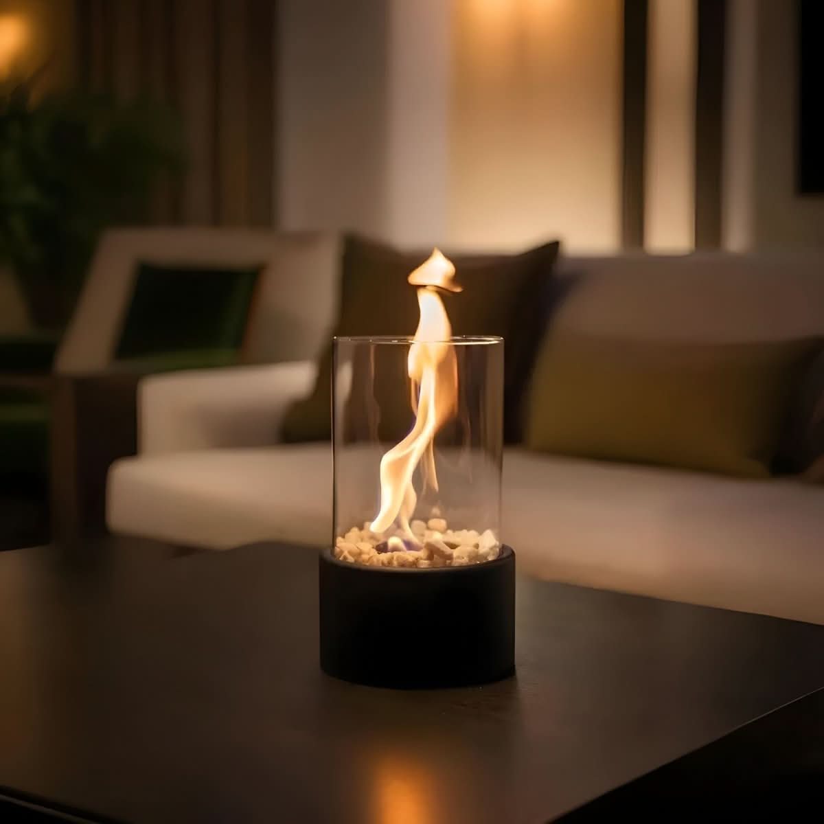 Smoke-Free Table Fireplace with Bioethanol Fuel for Indoor and Outdoor Use 2