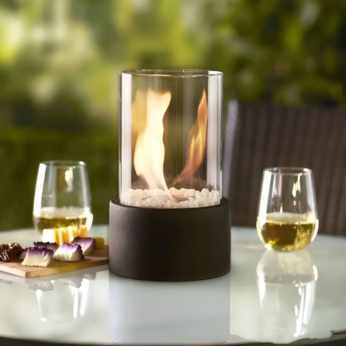 Smoke-Free Table Fireplace with Bioethanol Fuel for Indoor and Outdoor Use 6