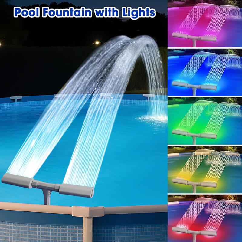 Solar Pool Fountain with Lights 5