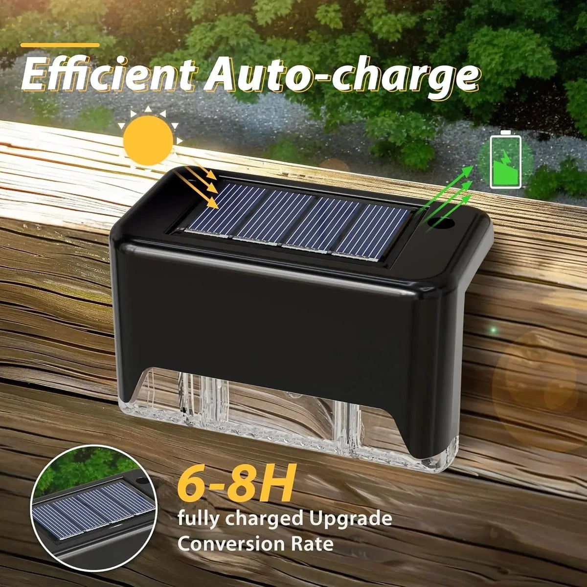 Solar outdoor lights, set of 4