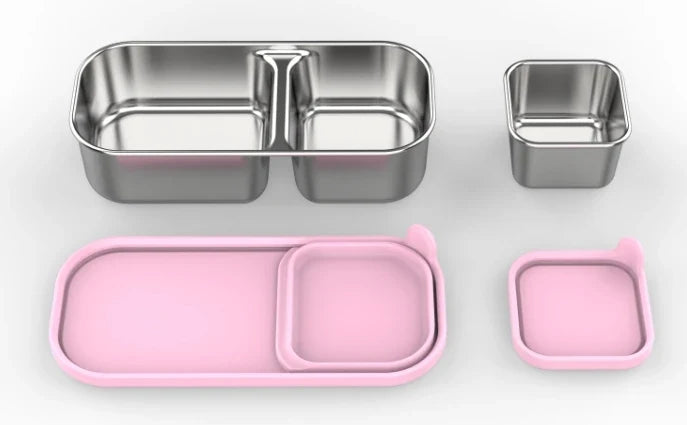 Stainless Steel Lunchbox – 975 ml Bento Box with 3 Compartments & Leakproof Lid 10