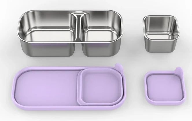 Stainless Steel Lunchbox – 975 ml Bento Box with 3 Compartments & Leakproof Lid 13