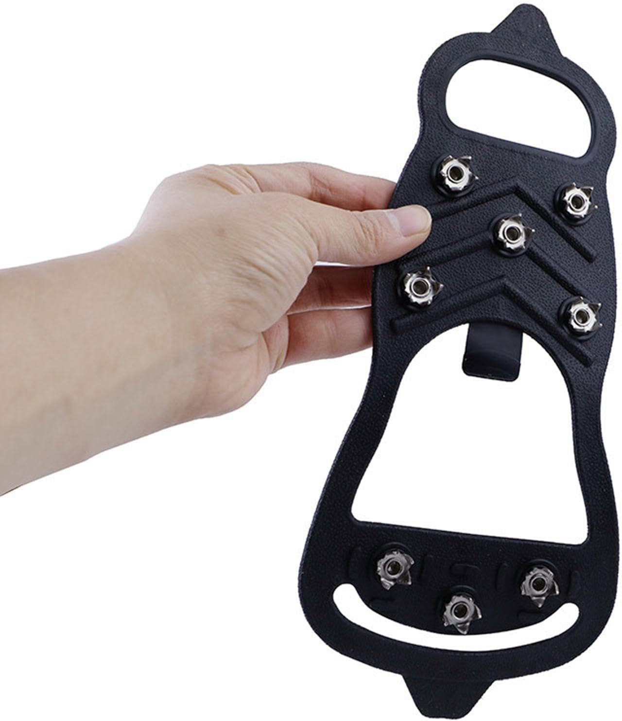 Steel Shoe Spikes with Slip Protection for Winter Walking - 8 Durable Spikes 4