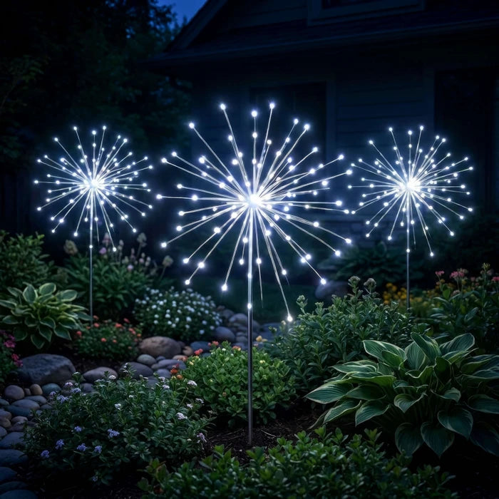 Solar Starburst Stake Light – Cool White Sparkle for Garden Paths and Borders